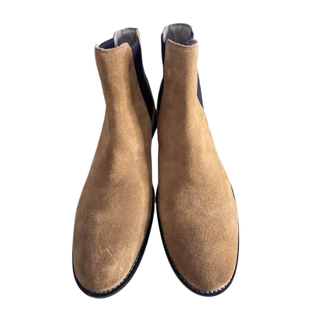 Allsaints Harley Suede Chelsea Boots Men’s Size 46 US 13 Tobacco Gold NEW Tan - Picture 3 of 13
